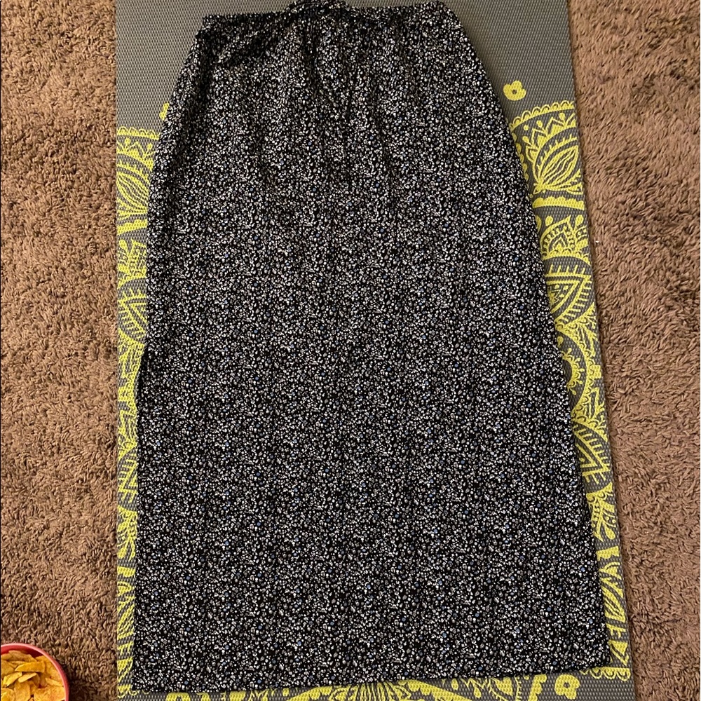 Vintage Floral Midi Skirt